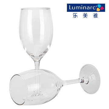 
                                        【京东超市】乐美雅（Luminarc）红酒杯葡萄酒杯晨露高脚杯35CL J0790                