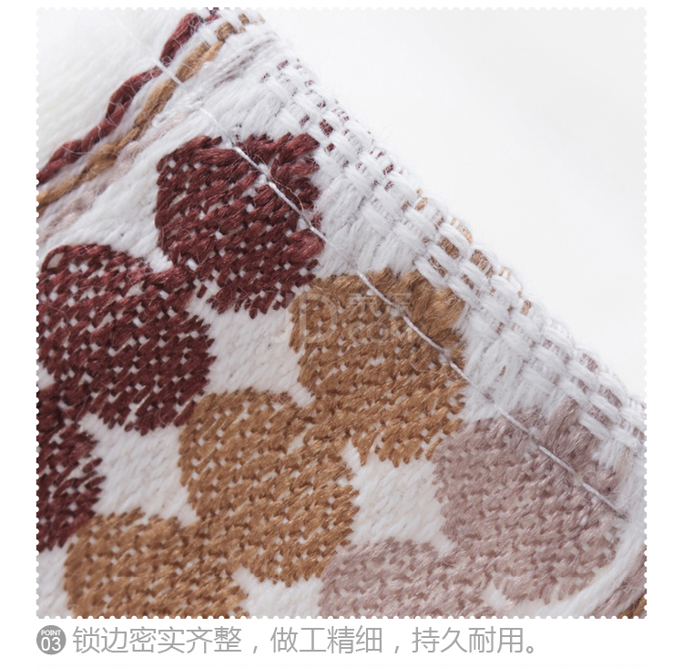 三利 纯棉缎边渐变圆点毛巾 棕点