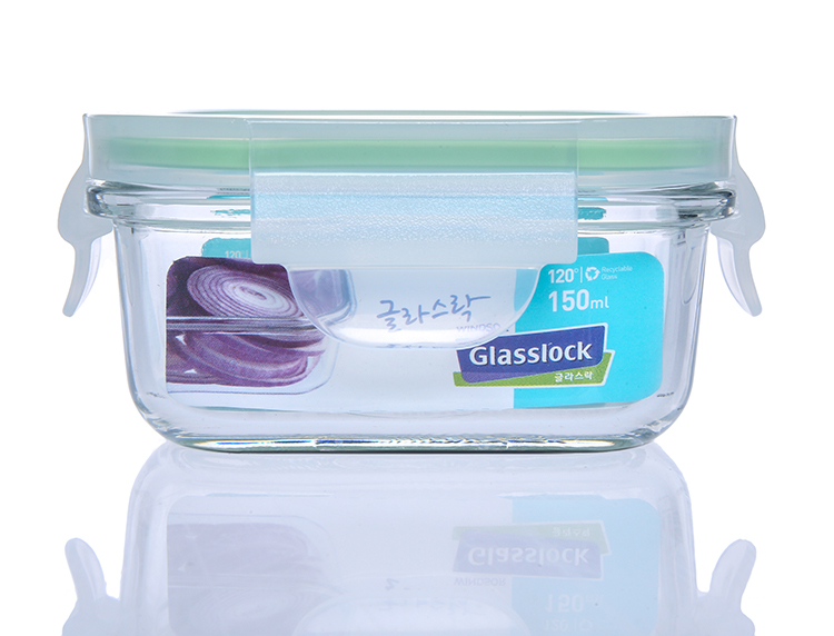 三光云彩glasslock韩国进口钢化玻璃饭盒微波炉碗保鲜盒密封便当盒 MCRB015/150ml