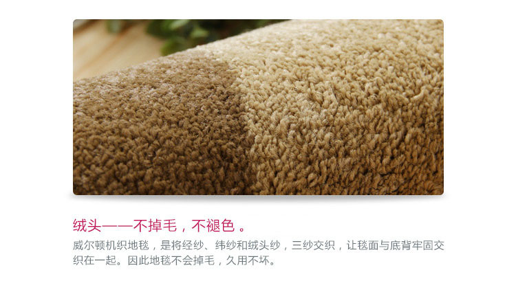 富居（FOOJO）威尔顿机织地毯地垫 卧室书房客厅玄关半圆门垫脚垫 50*80cm 吉祥妙境