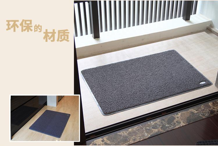力九和 素面丝圈地垫除尘垫玄关垫 40x60cm灰色