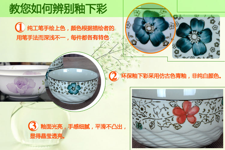 金禹瑞美（REMEC） 釉下彩手绘 粉佳人20CM饭盘 4个装
