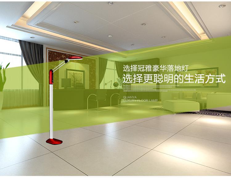 
                                        
                                        冠雅 护眼落地灯 客厅卧室床头落地台灯创意书房钢琴欧式豪华落地灯MT-3027-1 红色                