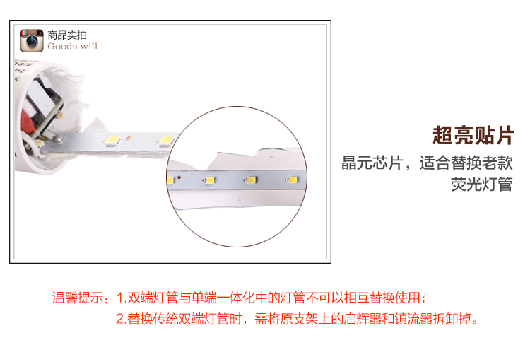 
                                        
                                        佛山照明（FSL）LED灯管T8双端0.6米8w白光日光色6500K 25支装                