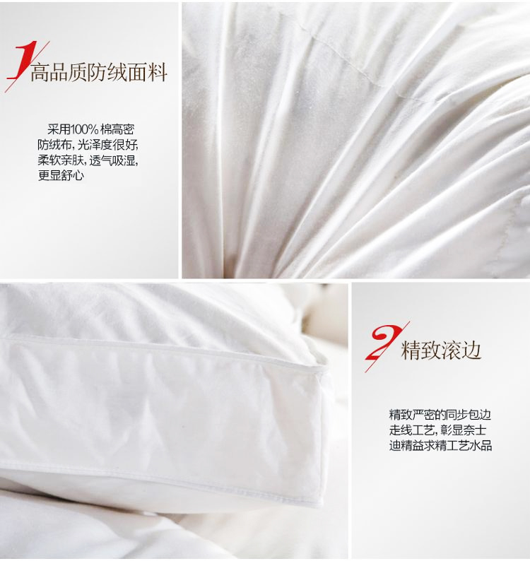 奈士迪NICED 床品家纺 100%白鹅毛羽绒全棉加厚立体双人加大秋冬床垫 180*200cm 白色 12.9斤重