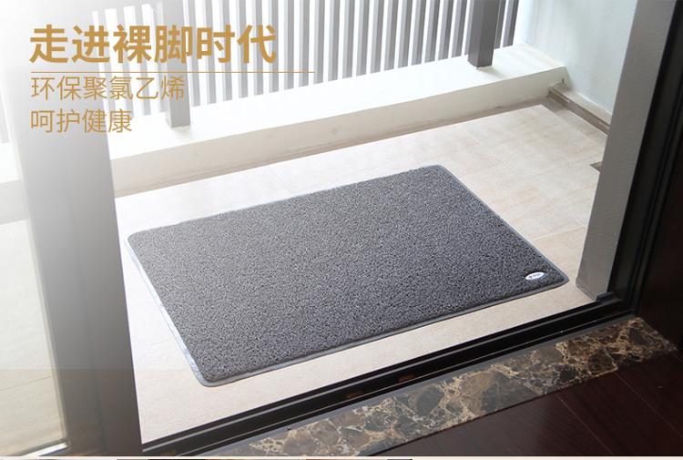 力九和 素面丝圈地垫除尘垫玄关垫 60x90cm红色