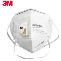 3M 头戴式带呼吸阀防PM2.5防雾霾口罩 3个/袋 9002V 