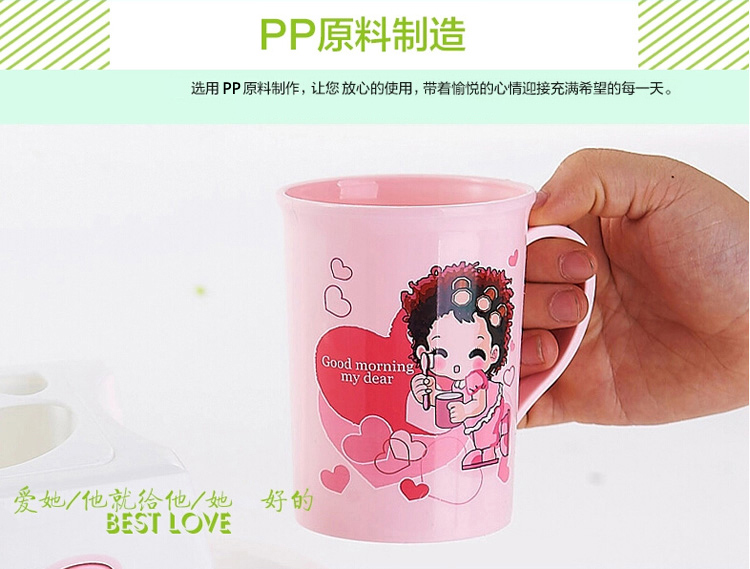 
                                        
                                                            顺美 置物架 浴室卫生间情侣牙刷架 男女漱口杯套装双杯+牙具架 SM-2152                
