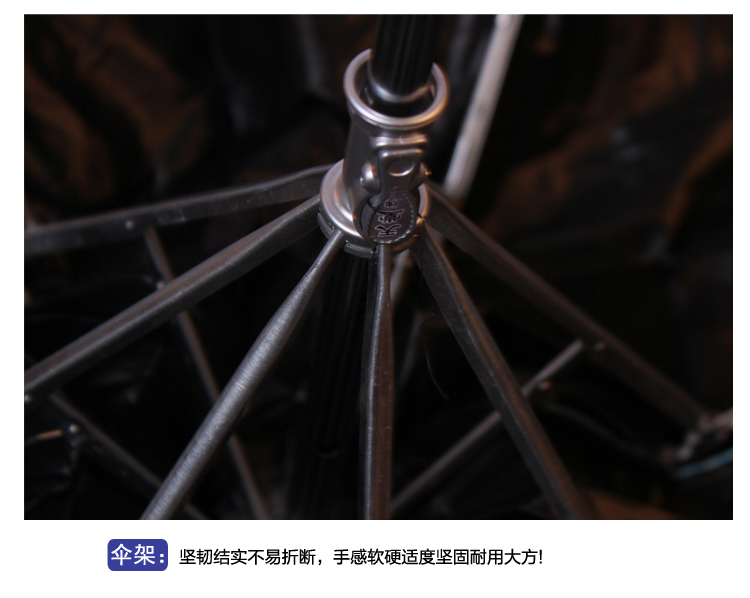 天堂伞 都市印迹黑胶丝印包边防紫外线三折超轻晴雨伞 蓝绿 33064E