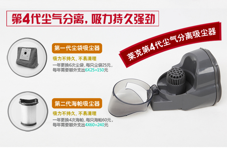 莱克车载吸尘器VC-PD1006Q迷你充电吸尘器车用家用多功能