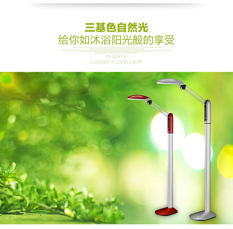 
                                        
                                        冠雅 护眼落地灯 客厅卧室床头落地台灯创意书房钢琴欧式豪华落地灯MT-3027-1 红色                
