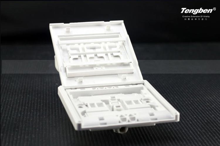 
                                        藤本86型墙壁开关面板插座10A带荧光二位大板双联开关/二开双控开关F20翘板翻盖系列                