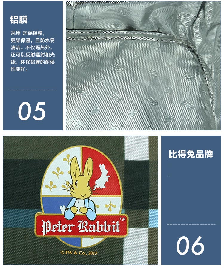 比得兔（Peter Rabbit）饭盒便当提袋 手提多功能保温袋 PR-3489