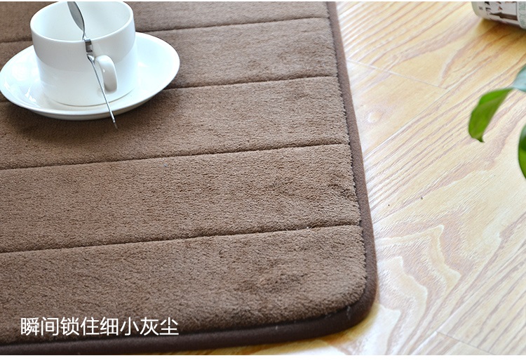
                                        【京东超市】晟旎尚品 慢回弹 浴室防滑垫 地垫 除尘门垫 40*60 驼色                