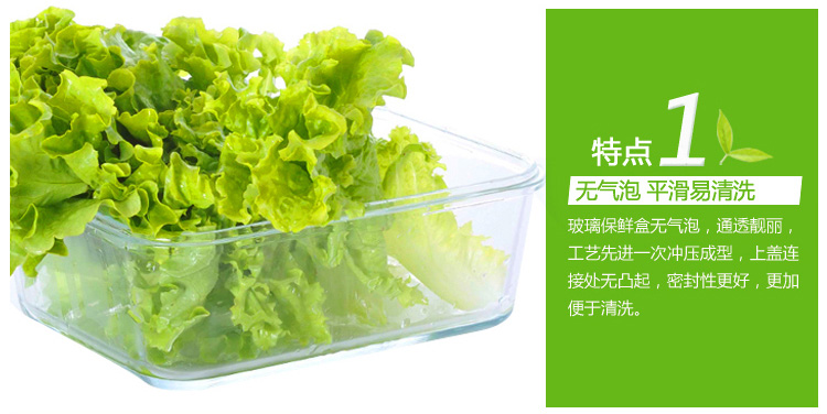 泰福高（TAFUCO） 保鲜盒 耐热抗菌玻璃保鲜盒2件套送包 T-7603