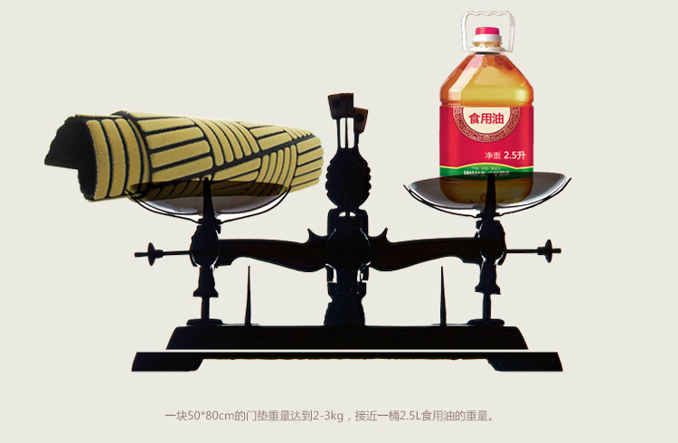 富居（FOOJO）地毯地垫 橡胶别墅玄关厚重防滑入门脚垫 小荷尖47*78cm