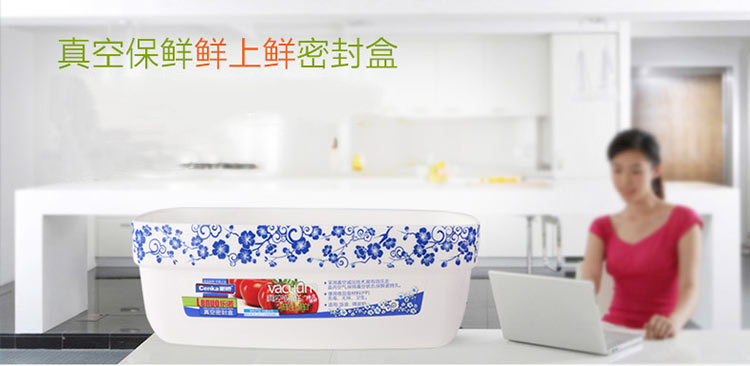 新桥（Cenka）真空保鲜盒   饭盒便当盒 长方形微波炉饭盒便当盒 水果收纳盒