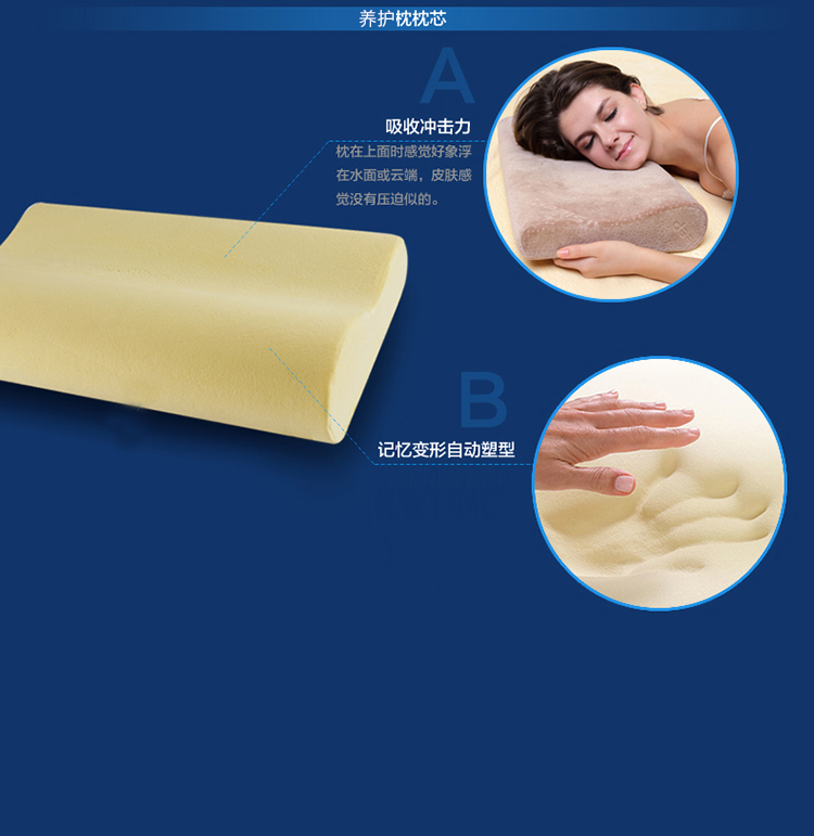 
                                        
                                                            睡眠博士（AiSleep）枕芯 零压力平面记忆枕  颈椎保健枕头 加长款                