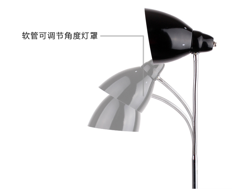 道远亮眼睛 LED落地灯 5W白光 客厅卧室书房现代简约工作阅读LED铁艺落地台灯ML696银色