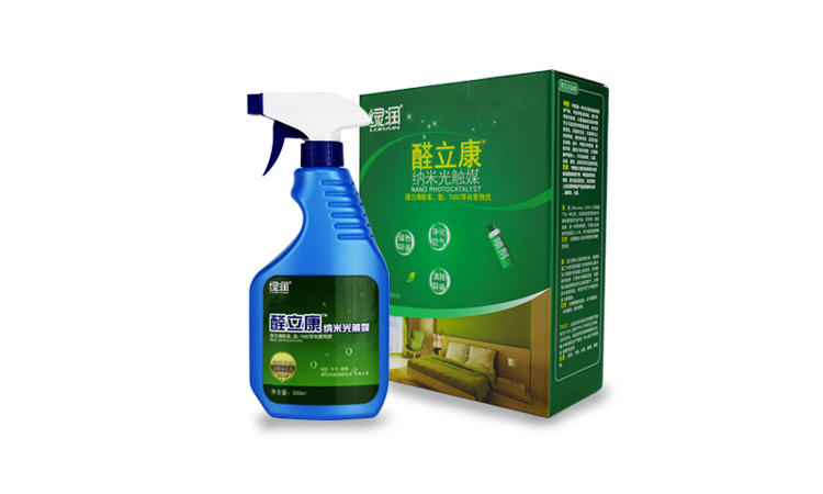
                                        
                                        绿润 纳米光触媒去除甲醛清除剂新房家具新车除味500ml                