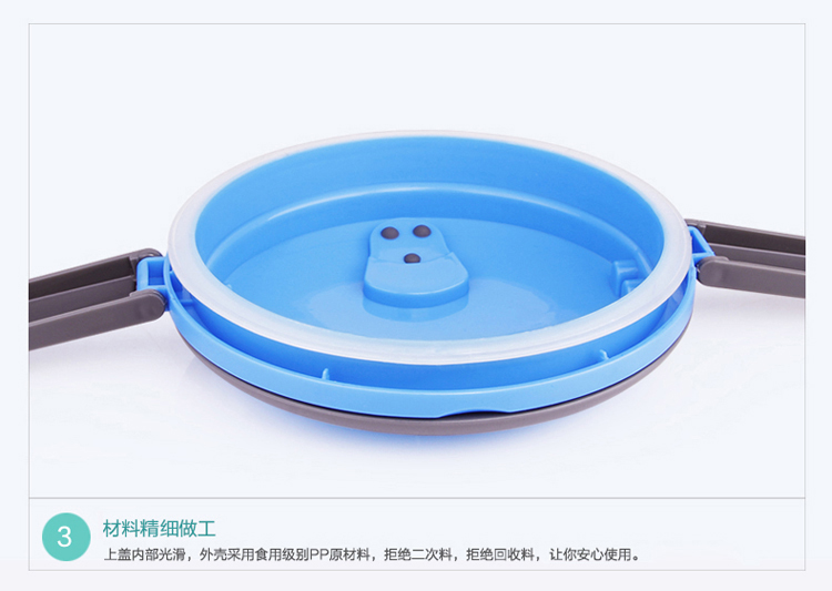 史努比（SNOOPY） 圆形双层不锈钢保温饭盒1400ml DF-8006 白色