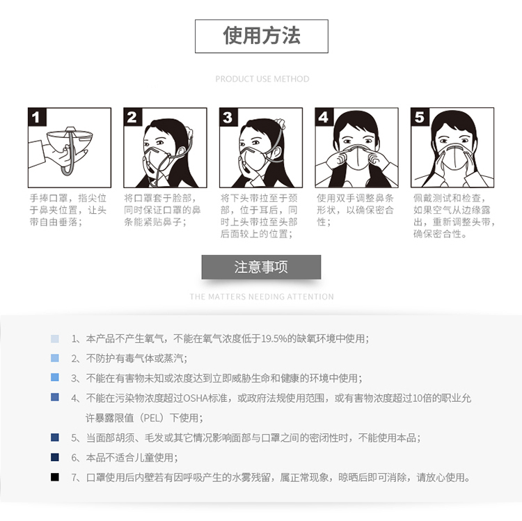 绿之源 绿呼吸N95吸杯型口罩防颗粒物呼吸器 有呼气阀 灰色5只/盒