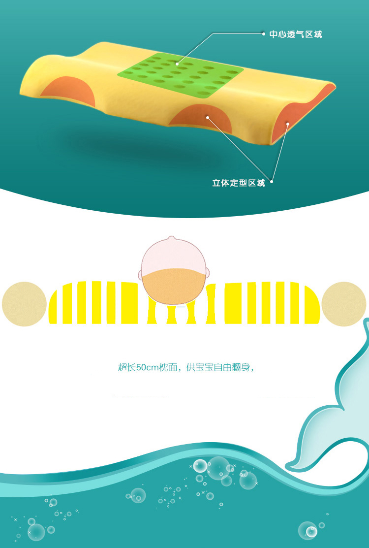 诺伊曼（noyoke）记忆枕 慢回弹婴童护颈椎儿童枕头芯 粉色