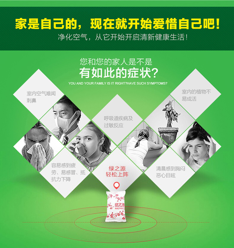 绿之源 高效纳米改性活性炭 装修除味除甲醛清除剂 家具去甲醛竹炭包2000g