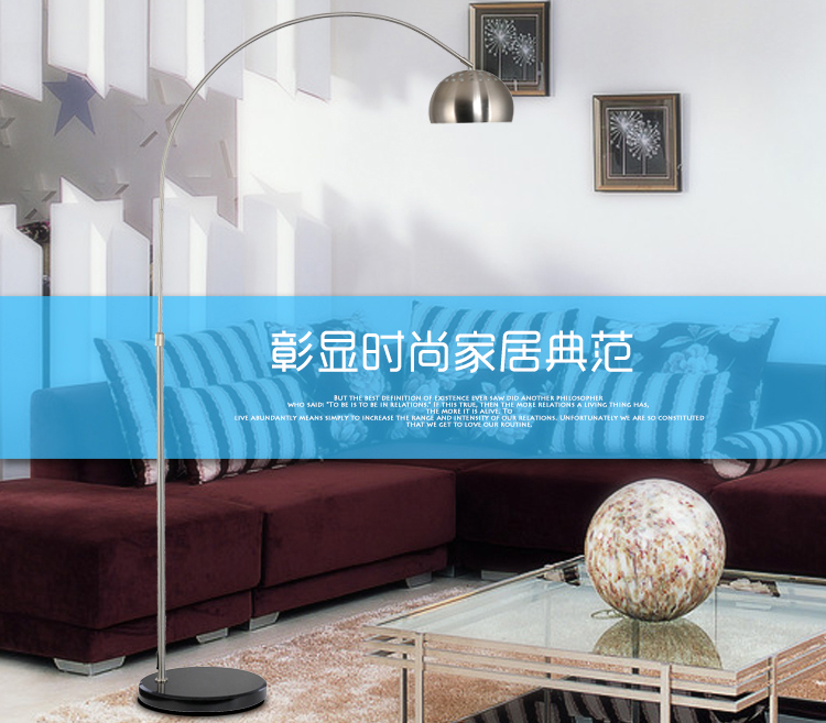 
                                        【京东超市】道远亮眼睛美卡罗系列中号金属钓鱼落地灯ML616                