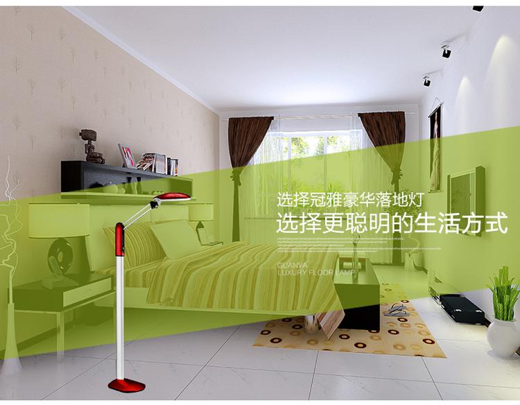 
                                        
                                        冠雅 护眼落地灯 客厅卧室床头落地台灯创意书房钢琴欧式豪华落地灯MT-3027-1 红色                