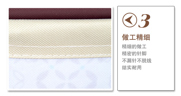 百草园 牛津布三面可视收纳箱 衣服杂物整理箱储物箱 大号66L 1个装 咖色 赠收纳盒