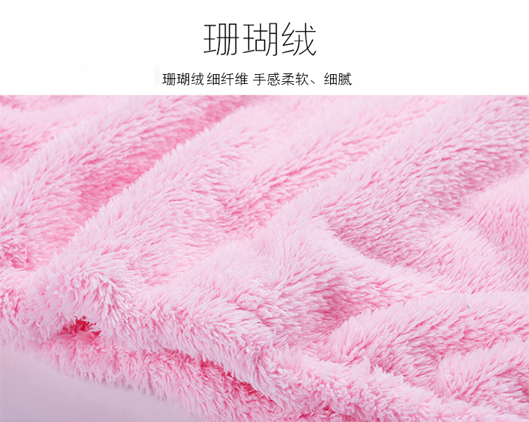 希艺欧（CEO）干发帽 珊瑚绒快速 强吸水加厚加大包头巾干发巾 粉色  CEO-702