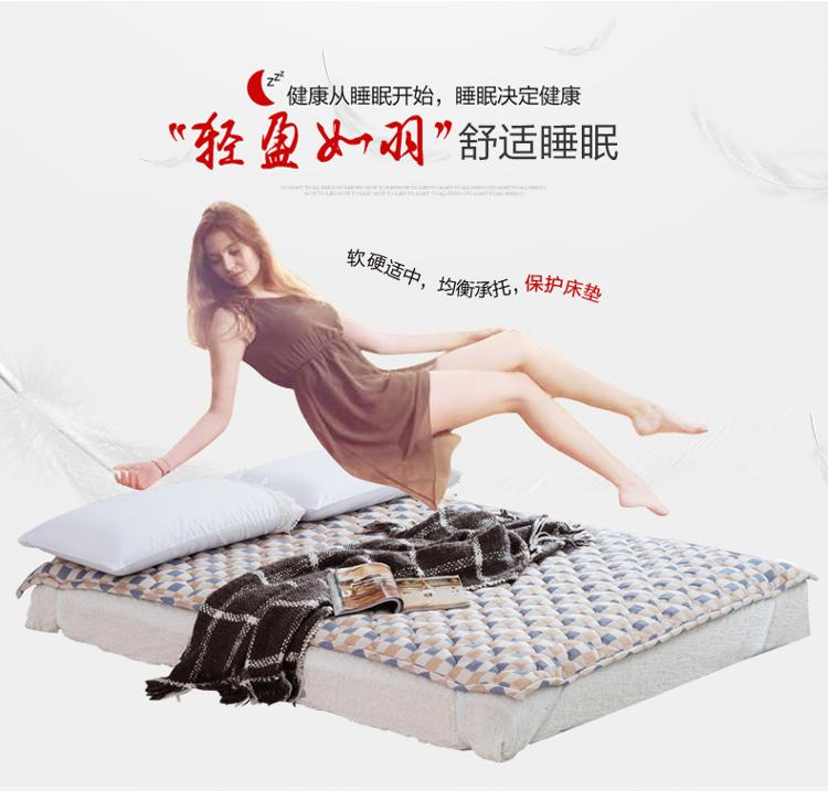 
                                                            迎馨 床品家纺 防滑防潮床褥子 可折叠榻榻米床垫1.2米床 120*200cm                