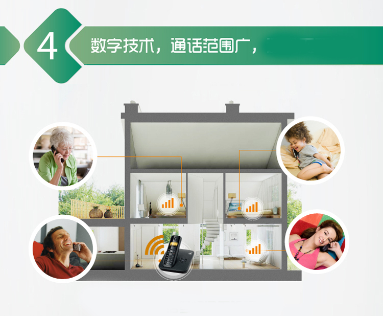 集怡嘉(Gigaset)原西门子品牌A180系统无绳电话机中文显示免打扰单机(香槟金)