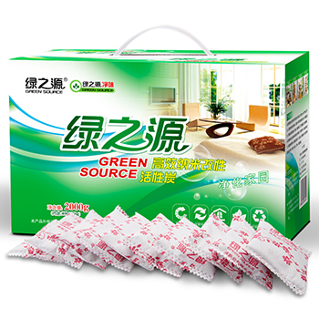 绿之源 高效纳米改性活性炭 装修除味除甲醛清除剂 家具去甲醛竹炭包2000g