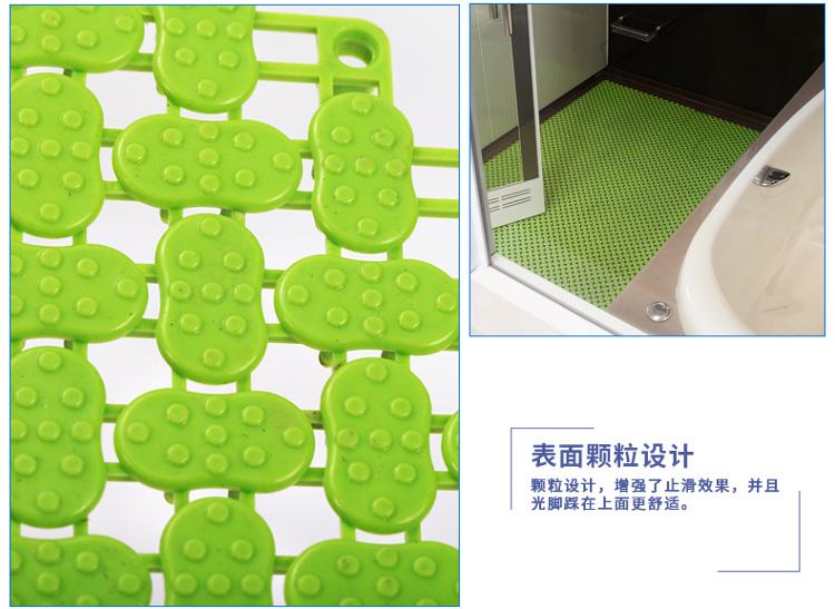 
                                        【京东超市】力九和 浴室防滑垫拼接地垫 锡灰色一平米包装                