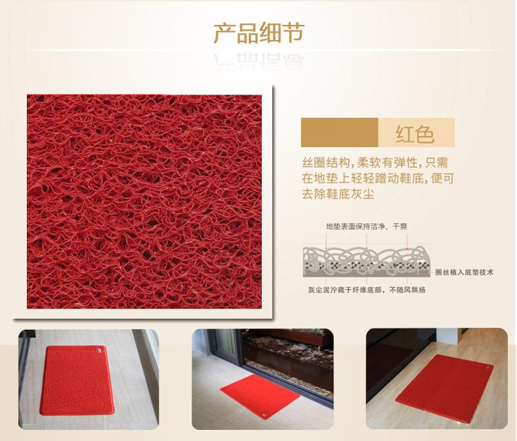 力九和 素面丝圈地垫除尘垫玄关垫 40x60cm灰色