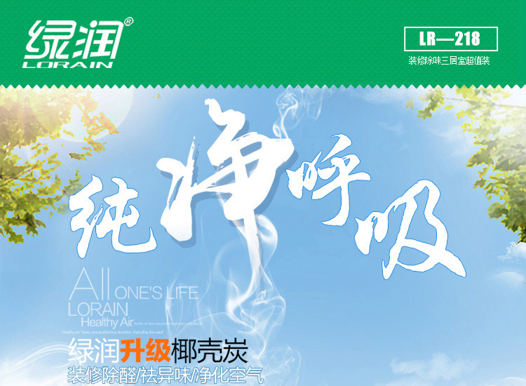 
                                        
                                                            绿润改良活性炭两居室4000g  除甲醛快速去吸除新车新房装修室内吸臭净化异味竹炭包防潮干燥除湿袋活性炭包                