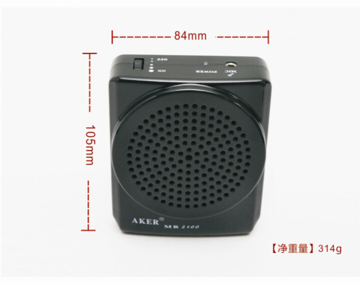 爱课（AKER） MR2100扩音器 便携腰挂锂电喊话器 教师专用小蜜蜂（红色）