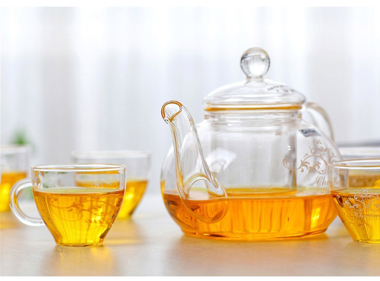 
                                                            奇高茶具套装 玻璃茶壶套装7件套(1茶壶6茶杯)隔热玻璃礼盒装红茶茶具套装 CK-001LD                
