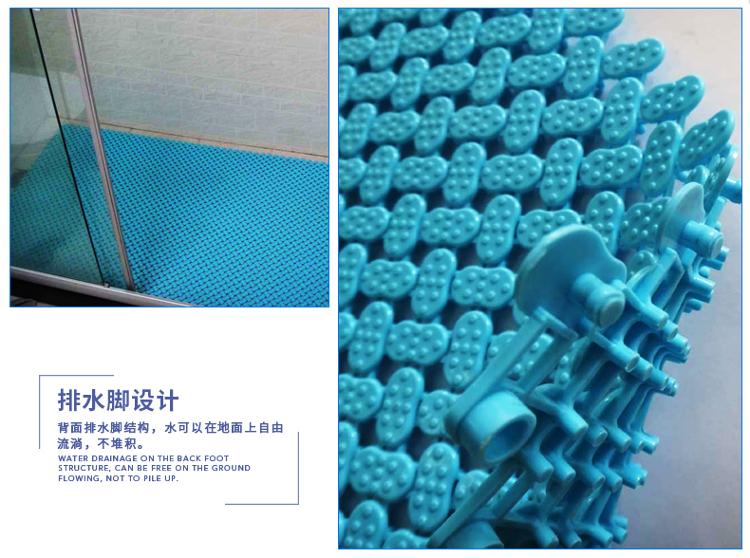 
                                        【京东超市】力九和 浴室防滑垫拼接地垫 粉红色一平米包装                