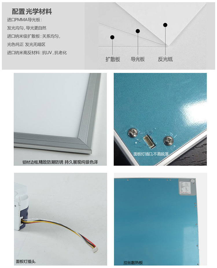 纳新 LED面板灯饰 集成吊顶专用 镶入式吸顶灯 平板灯 节能超薄 40W 600*600 NX-D3060-40-D
