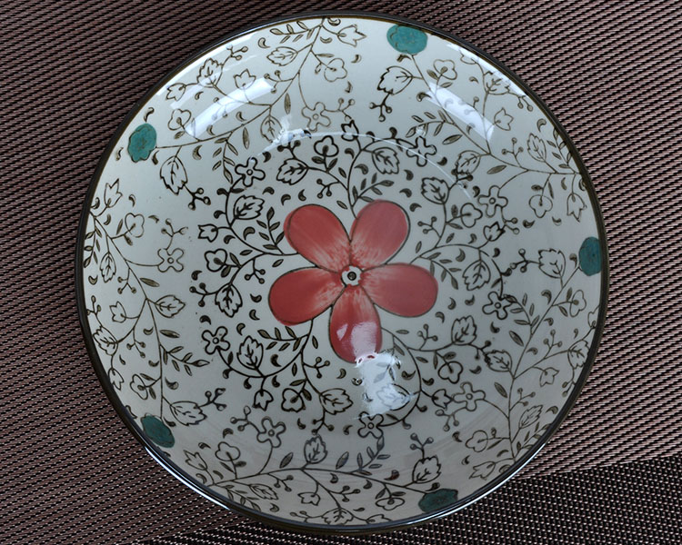 金禹瑞美（REMEC） 釉下彩手绘 粉佳人20CM饭盘 4个装