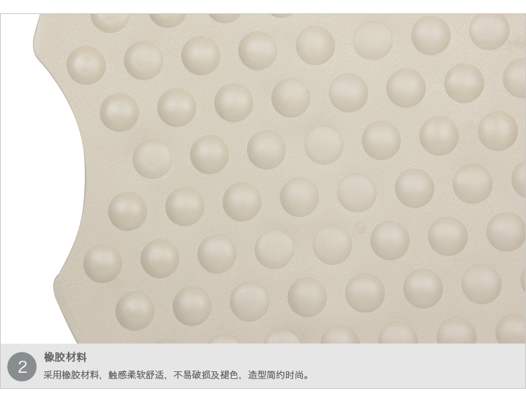 
                                        
                                                            德国瑞德 RIDDER 椭圆形足底按摩浴室防滑垫 环保橡胶材质 38×89cm 银灰色 68109                
