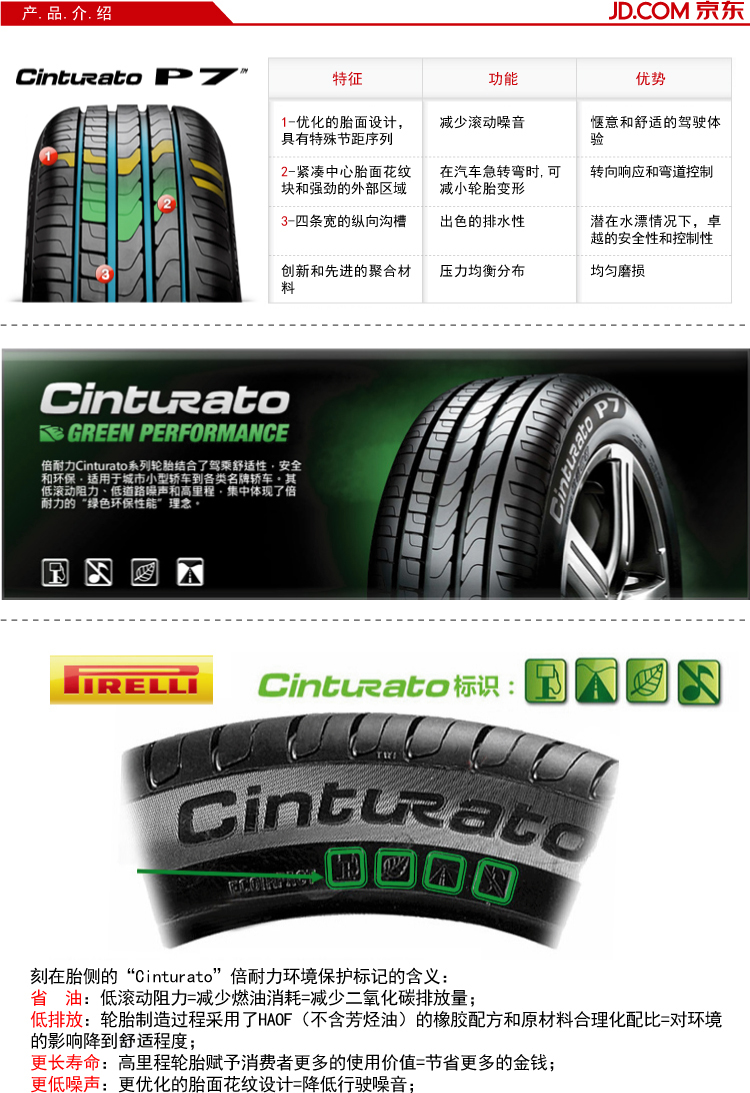 倍耐力(pirelli)轮胎/防爆胎 255/45r18 99w 新p7 r-f* 原配宝马3系/3