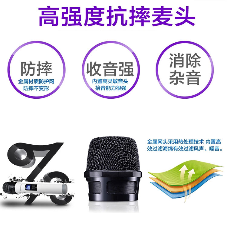 
                                        新科（Shinco） S2000 无线麦克风  家用多媒体麦克风 （一托二）                