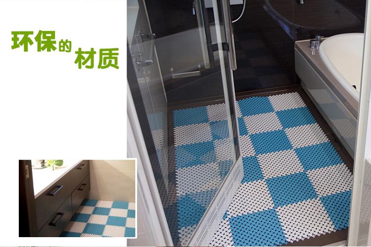 力九和 浴室防滑垫拼接地垫 白色一平米包装