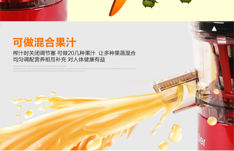 海尔（Haier）原汁机家用低速榨汁机HYZ-A108 