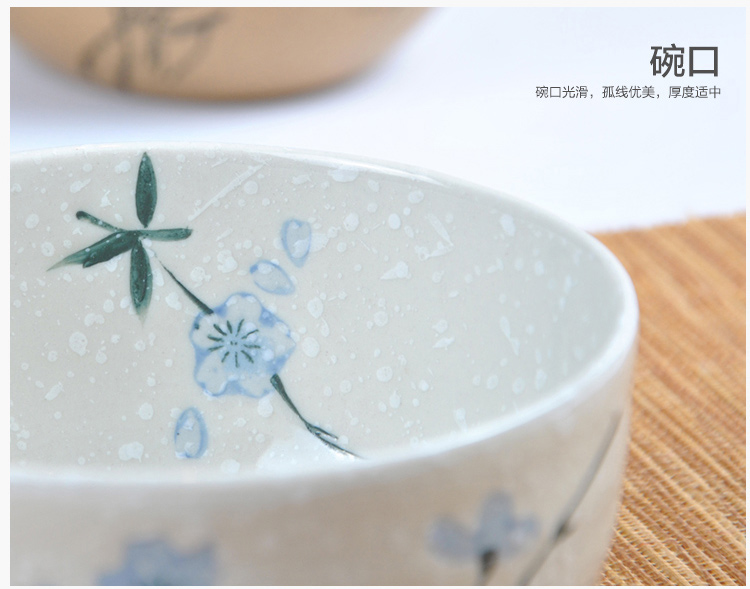
                                        
                                                            樱之歌 纯手绘雪花釉日式素瓷6英寸钵碗（2只）                
