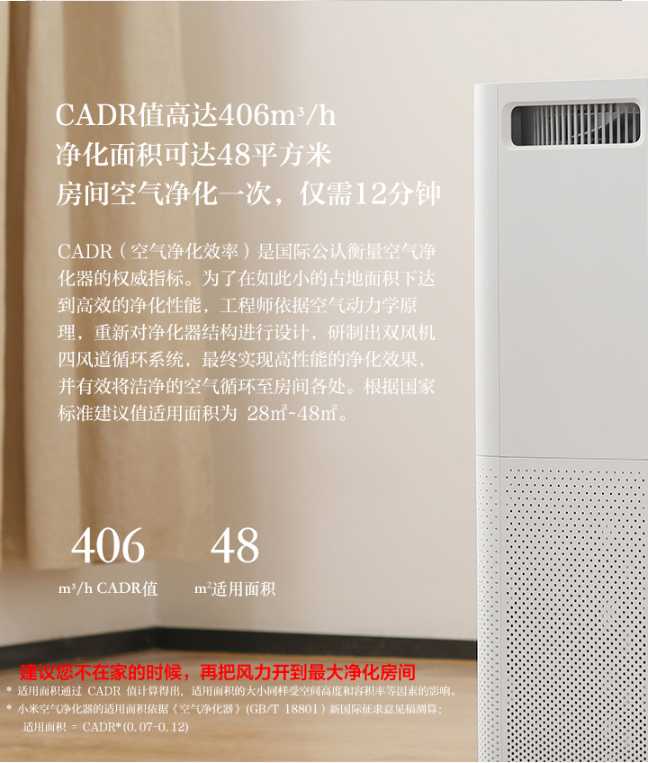 小米（MI）小米空气净化器 高性能智能空气净化器